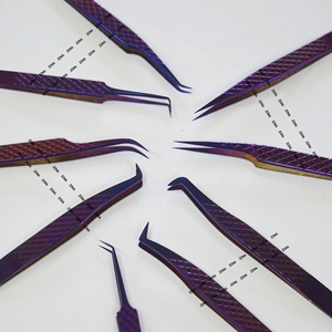 Pinzas de Precisión de Acero Inoxidable de 10 mm, Antimagnéticas y Duraderas, con Punta Suave para Extensiones de Pestañas, en Color Oro Arcoíris y Plata - Product Image 6