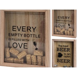Wall-Hanging Wooden Shadow Box Wine Cork Holder and Storage Wood Crafts Wooden Boxes & Wall Signs Decoration