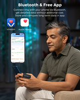 Wellue Oxylink Rechargeable Étanche Wearable spo2 sensor Doigt Oxymètre de Pouls Gratuit APP Rapport Moniteur d'Apnée du Sommeil