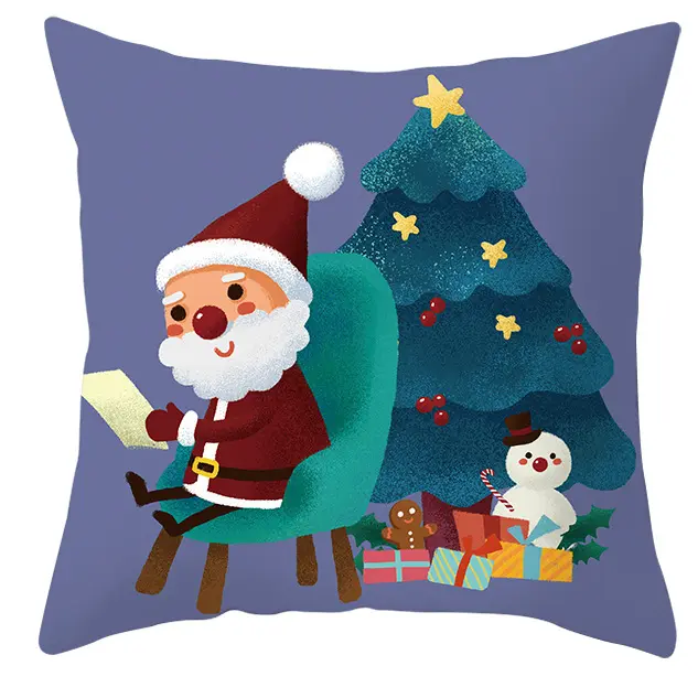 Christmas Yellow Plaid, Stripes Print Pillow Case for Home Chair Sofa Decoration Pillowcases 45x45/30x50cm/