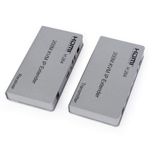 Extenseur 4K pour 200 m sur fibre pour <span class=keywords><strong>KVM</strong></span> métallique <span class=keywords><strong>IP</strong></span> RJ45 Ethernet CAT5e/6 émetteur-récepteur USB clavier souris 3D DTS - Product Image 3
