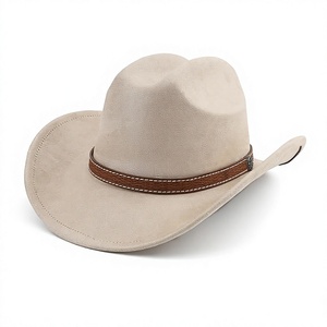 Chapeau de cowboy en cuir suédé de qualité supérieure personnalisé - Product Image 1