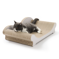 Kitty City Canapé-lit ondulé pour chat, griffoir et tapis à griffer
