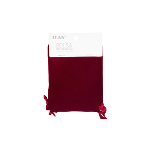 Borsa in Velluto Ilan 9x12 Cm Rosso Scuro 2 Pezzi - Product Image 1