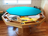 Personnalisation de la table de poker de luxe avec table montante et descendante disponible pour les jeux de société multiples