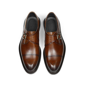 Classic Brokstone Engraved Handmade Leather <b>Shoes</b> <b>for</b> <b>Men</b> 2025 New Style Genuine Leather Business Formal <b>Men's</b> <b>Monk</b> <b>Shoes</b> - Product Image 5