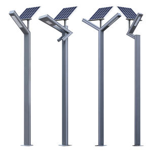 ไฟถนนโซลาร์เซลล์คุณภาพสูง 30w 60w 90w โครงอะลูมิเนียม ไฟสวนเสาสูง ไฟ LED ติดเสาสำหรับตกแต่งภูมิทัศน์ - Product Image 5