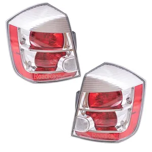 Tail light Lamps Rear lights Taillight Brake Lights with Chrome Bezels Fit for Nissan Sentra 2007 2008 2009