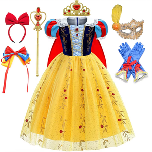 Vestido de Fiesta de Graduación Anna Elsa Reina de las Nieves, Vestido de Princesa para Baile, Fiesta de Navidad, Vestido Elegante y Modesto para Niñas, Vestido de Verano con Flores para Cosplay de Halloween - Product Image 3