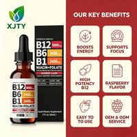 Complément alimentaire liquide tout-en-un à base de plantes, vitamines B12+B6, marque privée OEM, pour l'immunité et le métabolisme énergétique