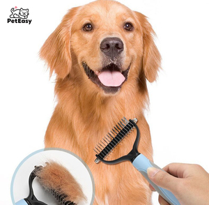 Mới hai mặt thép không gỉ Pet tóc lược với cao su thoải mái xử lý - Product Image 6