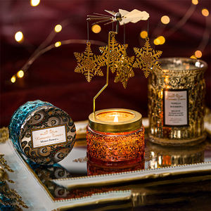 Vela perfumada de cristal de etiqueta privada Fábrica de lujo Tarro de aromaterapia personalizado Vela de cera de soja - Product Image 1