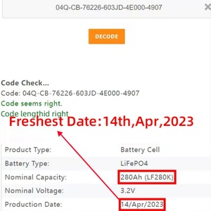 แบตเตอรี่ลิเธียมไอออน3.2V Lifepo4สำหรับระบบเก็บพลังงาน EU - Product Image 6