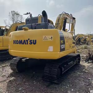Excavatrice sur chenilles KOMATSU PC120 d'occasion en bon état, faible nombre d'heures de fonctionnement, moteur, boîte de vitesses, poids opérationnel de 12 tonnes, testée et inspectée - Product Image 1