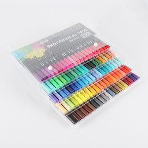 Customized <b>Watercolor</b> Paint Fineliner Water Colour Dual Tip Brush <b>Pen</b> Art Marker Set - Product Image 3