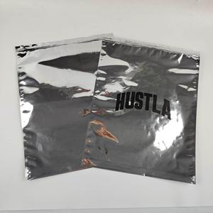 Metallic Silver Aluminum Zipper Bags - Custom Printed Double Sided Foil Bags for Clothing & Cosmetics - Product Image 5