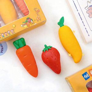 Borradores de Frutas Kawaii Creativos y Lindos al por Mayor, Papelería para Niños, Ideales para la Escuela - Product Image 1
