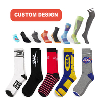 Chaussettes décontractées pour hommes, automne, motif de dessin animé amusant, matière Spandex/Polyester/Coton, marque SOXTOWN