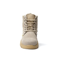 Chaussures de travail en cuir de qualité pour hommes, bottes de sécurité à embout d'acier, chaussures de sécurité de travail confortables pour l'extérieur