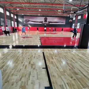 Aula basket, aula badminton dan sekolah gimnium olahraga lantai kayu, stadion dalam ruangan, bahan kayu solid