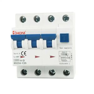 Disjoncteur différentiel électromagnétique HONI HO234 10KA Courbe BCD 20A-300MA RCBO 2P 4P 3P+N 100MA 300MA Protection 63A 125A <span class=keywords><strong>30MA</strong></span> - Product Image 2