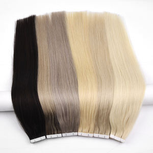 Extensiones de Cabello Humano Virgen Chino de Doble Trama, Cinta Adhesiva Invisible de PU, Alta Calidad, Puntas Gruesas, Color Natural, Larga Duración, Marca K.SWIGS - Product Image 1