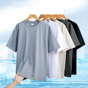T-shirt Oversize Personalizzata con Stampa DTG in Sorona 260 GSM, Maglietta da Corsa in Cotone Poliestere Essenziale per Donna e Uomo, T-shirt Pesante - Product Image 3