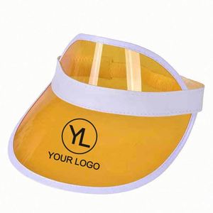 Visera Transparente con Logotipo Personalizado, Gorra de PVC Ajustable, Sombrero de Plástico Transparente para Eventos de Verano al Aire Libre - Product Image 3