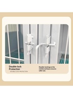 Cage d'isolement à 3 niveaux en métal galvanisé avec plateau sanitaire pour animaux de compagnie (chats, chiens, lapins) – Idéale pour hôtels pour animaux, cliniques vétérinaires et salons de toilettage