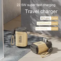 Banque d'alimentation portable à charge super rapide nouveau modèle Mini Compact pliable Type-C Interface d'entrée Prise AC en polymère haute capacité