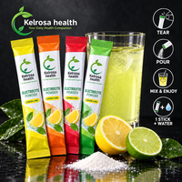 Poudre d'électrolytes en sachets, complément de santé, sans sucre, végétalien, saveur pastèque, hydratation rapide