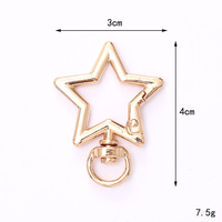 Anneau à ressort en alliage de zinc, fermoir mousqueton ouvert, crochet à pression en forme de cœur, accessoires de porte-clés pour la fabrication de bijoux, vêtements et sacs DIY