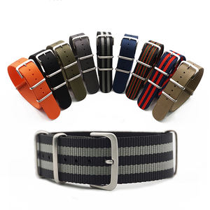 Correa de Reloj Deportiva de Nailon de 18mm 20mm 22mm 24mm, Accesorios para Correas, Hebilla, Bandas 007, <span class=keywords><strong>James</strong></span> <span class=keywords><strong>Bond</strong></span>, Negra, Correa de Reloj de 20mm - Product Image 1