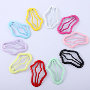 Colorful Cloud Shaped Hollow Bb Hair <b>Clip</b> 6.5cm Plastic Resin Gripper For Women Daily Use - Product Image 1