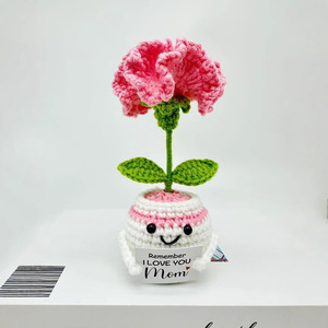 Fiore di Girasole Simulato Intrecciato a Mano in Vaso con Espressioni Divertenti, Decorazione per Regali di Compleanno e Feste - Product Image 4