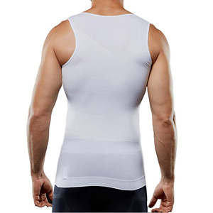 Gilet modellante da uomo senza cuciture Anti-sudore camicia di compressione pancia grasso vita rifilatura funzionale snellente canottiera per allenamento - Product Image 2