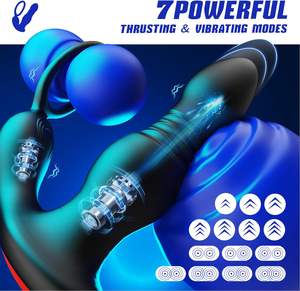 Vibrateur Anal Jouets sexuels lesbiens BEISAR Prostate Thrusting Vibrating 7 Modes With Cock Ring Plug <span class=keywords><strong>P</strong></span> Spot Massager Male For Men Enem - Product Image 2