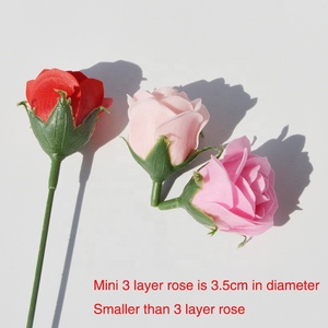 ช่อดอกกุหลาบประดิษฐ์ขนาดเล็กสำหรับตกแต่งบ้านงานแต่งงานงานประดิษฐ์ดอกอีสเตอร์สบู่ดอกไม้ประดิษฐ์ไหลราคาถูก - Product Image 2