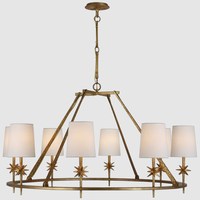 XZ americano contemporáneo de lujo clásico hierro vela anillo de iluminación lámpara colgante redondo negro candelabros luces colgantes