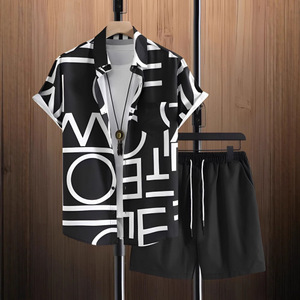 Áo sơ mi ngắn tay <span class=keywords><strong>in</strong></span> 3D họ<span class=keywords><strong>a</strong></span> tiết Hawaii thời trang 2025 và bộ vest nam mù<span class=keywords><strong>a</strong></span> hè - Product Image 3