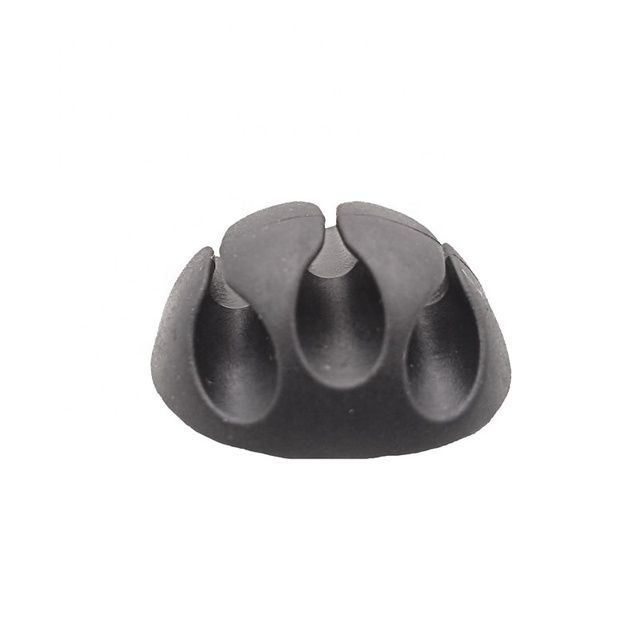 Silicone Cable Management Clips with Glue 3-Hole Computer TV Office Wires Organizer Plastic Cable Ties for Tidy Management