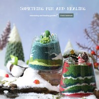 Coffret Cadeau Bougie en Cire de Soja Aromatique Peinture au Sable DIY Activité Artisanale Décorations de Noël Anniversaire Créatif Haut de Gamme