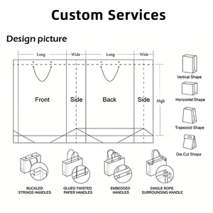 Sacs en papier de luxe personnalisés pour le commerce de gros, sacs d'emballage en carton imprimés sur mesure pour petites entreprises avec votre propre logo - Product Image 6