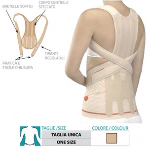 Soporte Ortopédico para Espalda en Forma de U ORIONE con Técnica de Costura, Material Poliéster/Algodón, Modelo 479 - Product Image 1