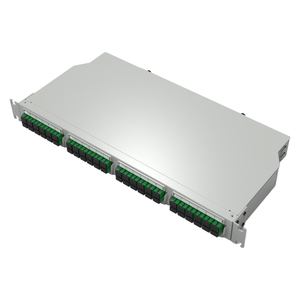 U loại Splice khay 1U Rack Bảng điều chỉnh sợi quang bao vây 96 cổng LC SC Max <span class=keywords><strong>48</strong></span> lõi vá Bảng điều khiển 5g Mạng kết hợp màu đen lạnh - Product Image 1