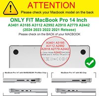 Vente en gros Housse pour ordinateur portable Apple MacBook Pro 14 pouces 2024-2021 M1, M2, M3, M4, Pro, Max Coque rigide en plastique PC pour MacBook