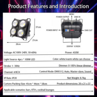 Lampu Sorot Penonton 400W 4-Eyes DMX512 Kontrol Putih 4*100W RGB CRI90 IP20 Viewer COB LED Par untuk Panggung Pertandingan Sepak Bola