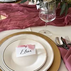 Custom Invitations & Ribbon <b>Name</b> Minimalist Calligraphy | Wedding Birthday <b>Table</b> Decor Seat Cards - Product Image 4