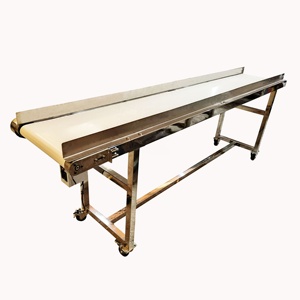 Khung thép không gỉ băng tải nhà sản xuất điều chỉnh chiều cao trắng PU vành đai băng tải thực phẩm giá cho bao bì ngành công nghiệp hệ thống - Product Image 3