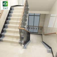 Carreaux de marches en céramique Villa à Dubaï 12x30 Finition brillante Carreaux de marches en porcelaine antidérapants